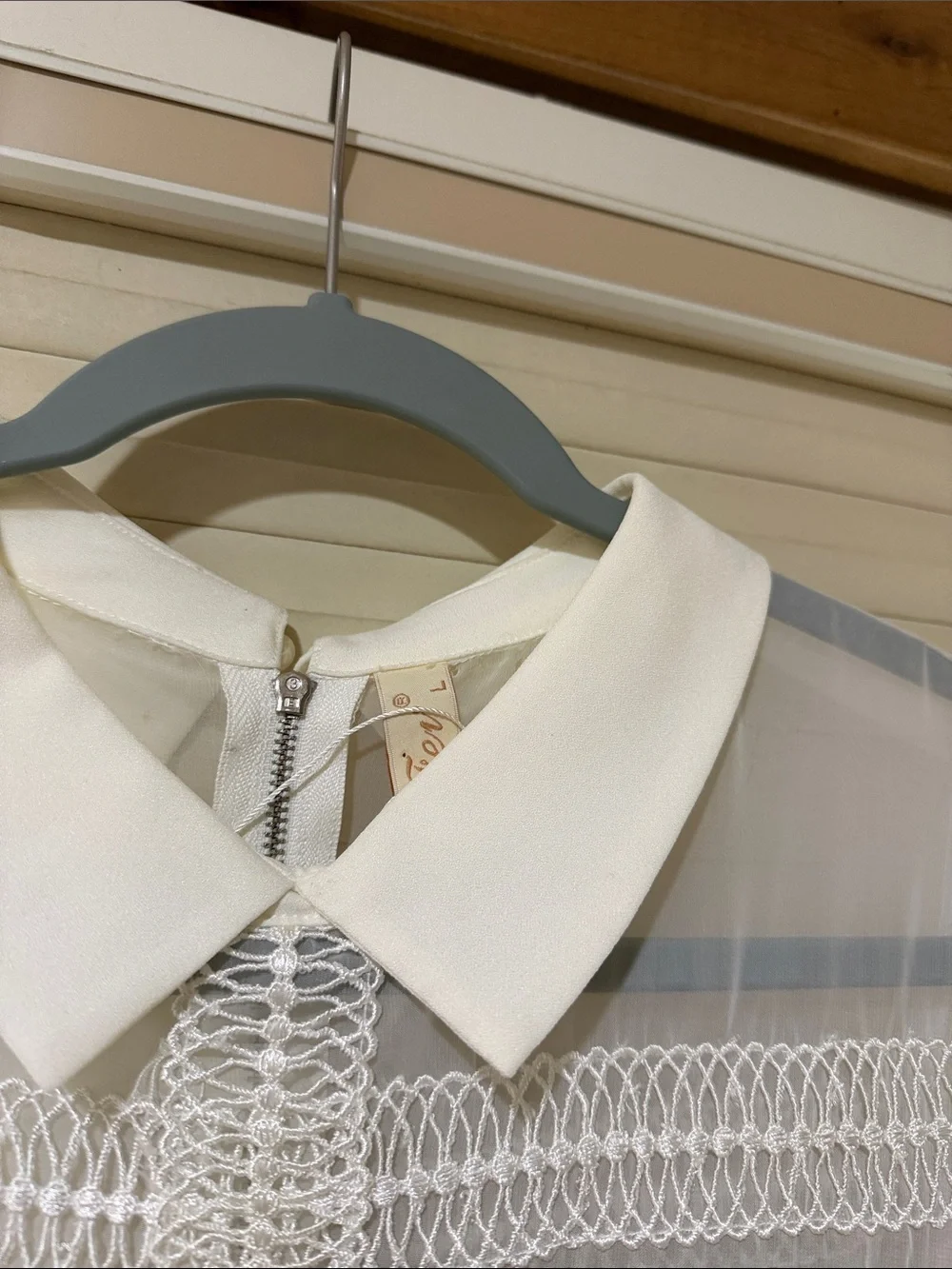 Girls White Lace Collar Dress